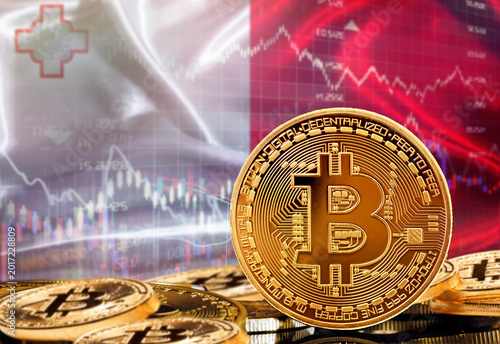 Obraz na plátně Investors in cryptocurrency and Blockchain Technology in Malta, Concept