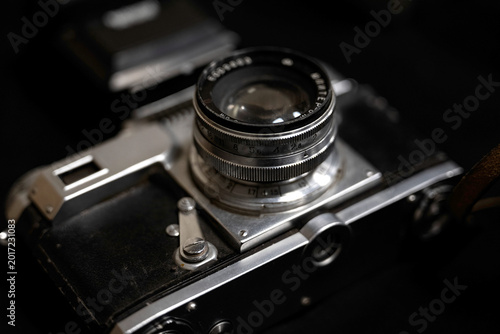 Foto Karachi, Pakistan - September 25, 2025: close-up view of a vintage camera