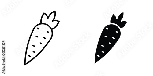 Obraz na płótnie Carrot icon concept editable. Best for web ui design