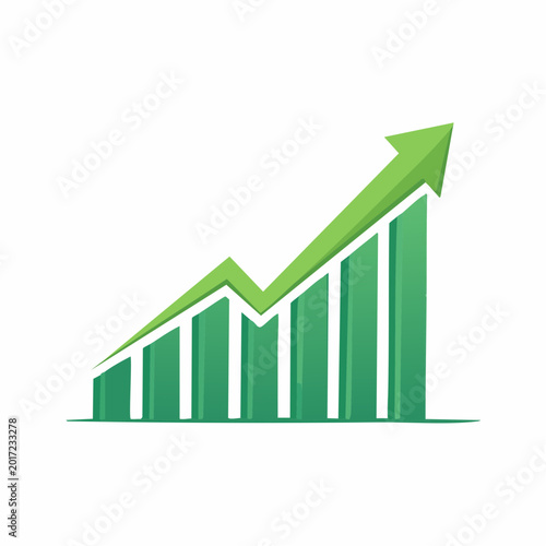 Green Bar Chart with Upward Trend Arrow Free Download Green Bar Chart with Upward Trend Arrow - GFXLoad