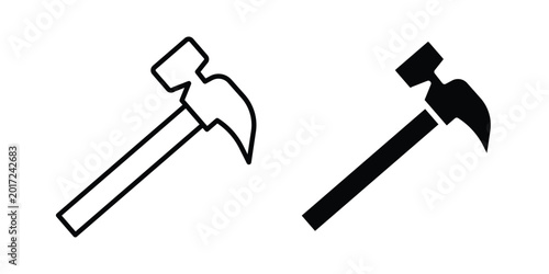 Fotografi Hammer icon concept editable. Best for web ui design