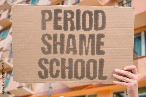 Foto "Period Shame School" Menstrual shame and lack of products keep girls absent from education monthly