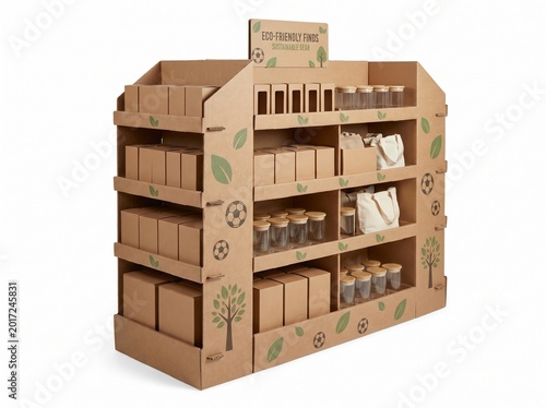 Retail Point Of Sale Display Made From Recycled Corrugated Cardboard