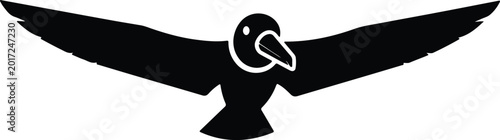 Photos Silhouette design of a flying seabird bird shape icon vector