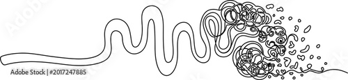 Tableau sur toile Abstract fluid dynamics visualization: vortex shedding and turbulent flow