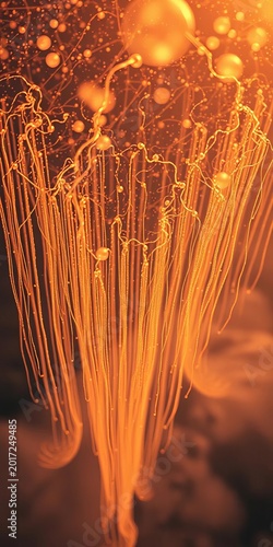 Ghostly, sepia-toned synaptic firings cascade downwards, a vintage celestial event in the mind's eye,  mind,  light