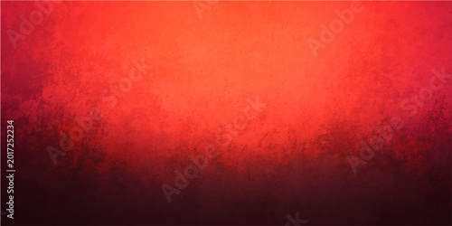 Bilde på lerret Abstract Textured Red Gradient background representing a fiery sunrise or sunset, conveying feelings of warmth, passion, and energy