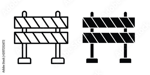 Foto Roadblock icon concept editable. Best for web ui design