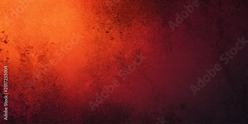 Schilderij op canvas Fiery orange-red gradient background with a grunge effect evoking warmth and intensity, ideal for digital art and abstract concepts