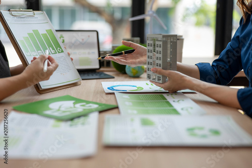 Business Meeting Focused on Sustainable Development and Green Solutions