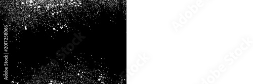 White paint splatters on transparent background for creative design