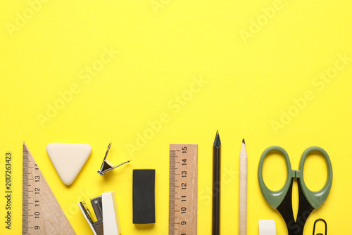 different stationery and ru...