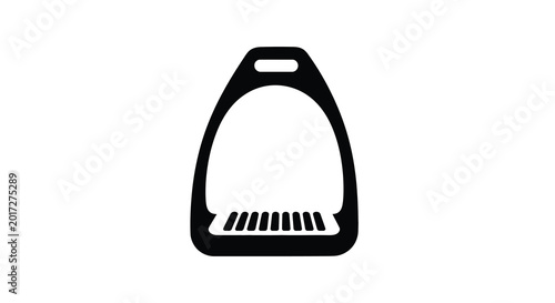 Bild auf Leinwand Horse riding stirrup silhouette equestrian equipment icon for sport and leisure
