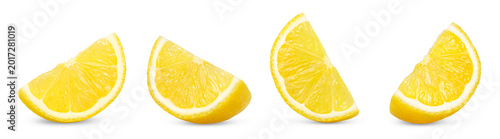 Tableau sur toile Lemon yellow slice set