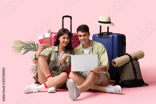 Couple of tourists with pas...
