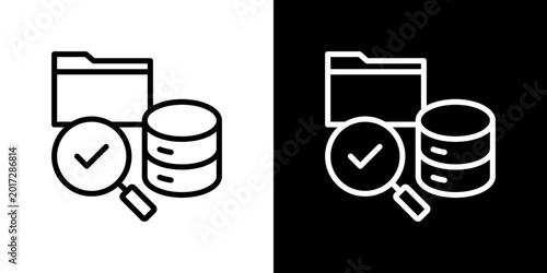 Photos Data Audit Icon Sheet Black And White