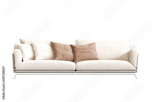 Foto sofa isolate on a transparent background, interior furniture, 3D illustration, c