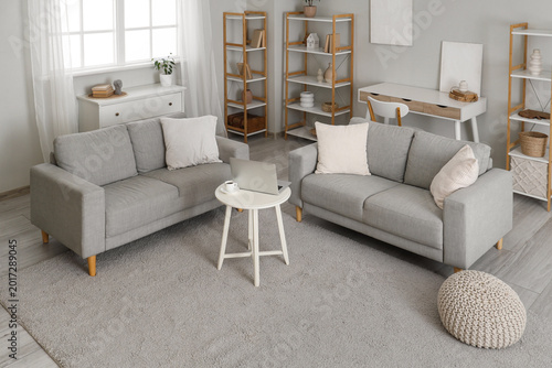 Interior of light living ro...