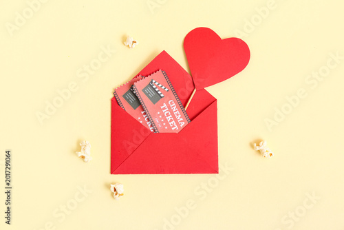 Envelope with cinema ticket...