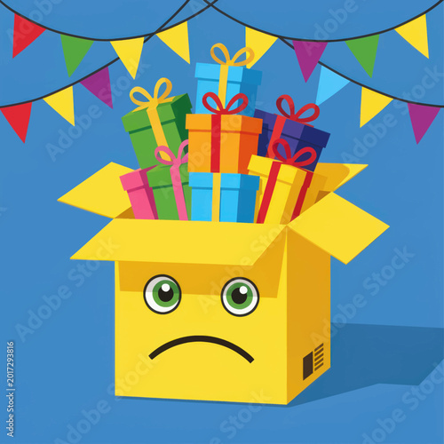 Stack of Colorful Gift Boxes with Ribbons in an Open Treasure Chest