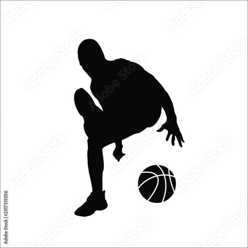 Basketball silhouettes Vector player.