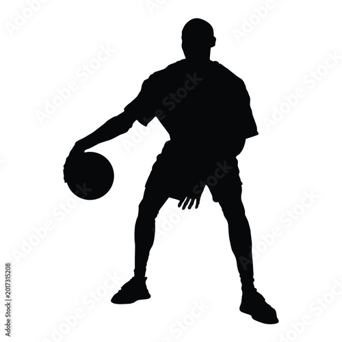 Basketball silhouettes Vector player.