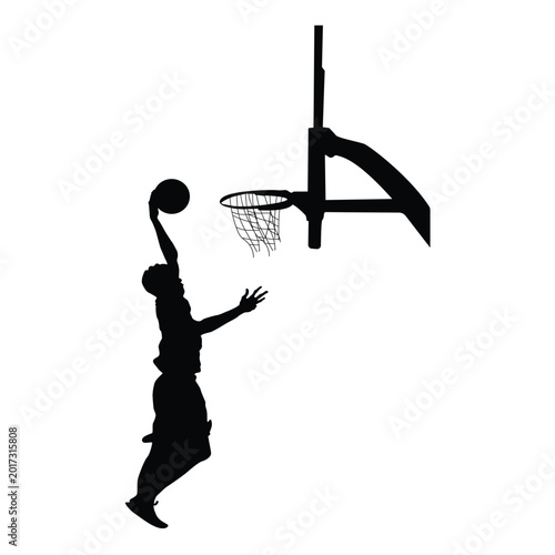 Basketball silhouettes Vector player.