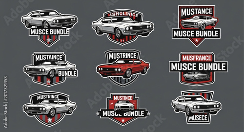 Konstfotografi Collection of Mustang Car Emblems and Logos.