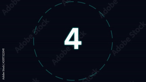 Digital Countdown Timer Clock Displaying Decrementing Numbers Sequence