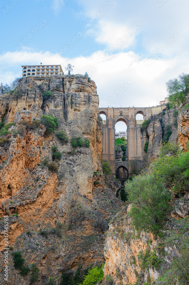 Fototapeta premium Puente Nuevo Bridge Over Ronda Gorge