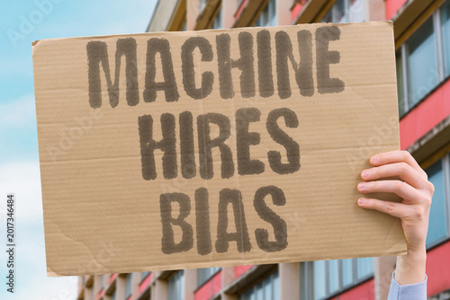Bild auf Leinwand "Machine Hires Bias" Automated hiring replicates human biases at greater scale
