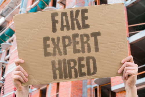 Принти на полотні "Fake Expert Hired" People with false credentials get hired into roles requiring genuine expertise