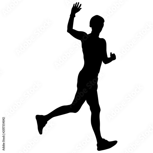 Silhouette of a Woman Running