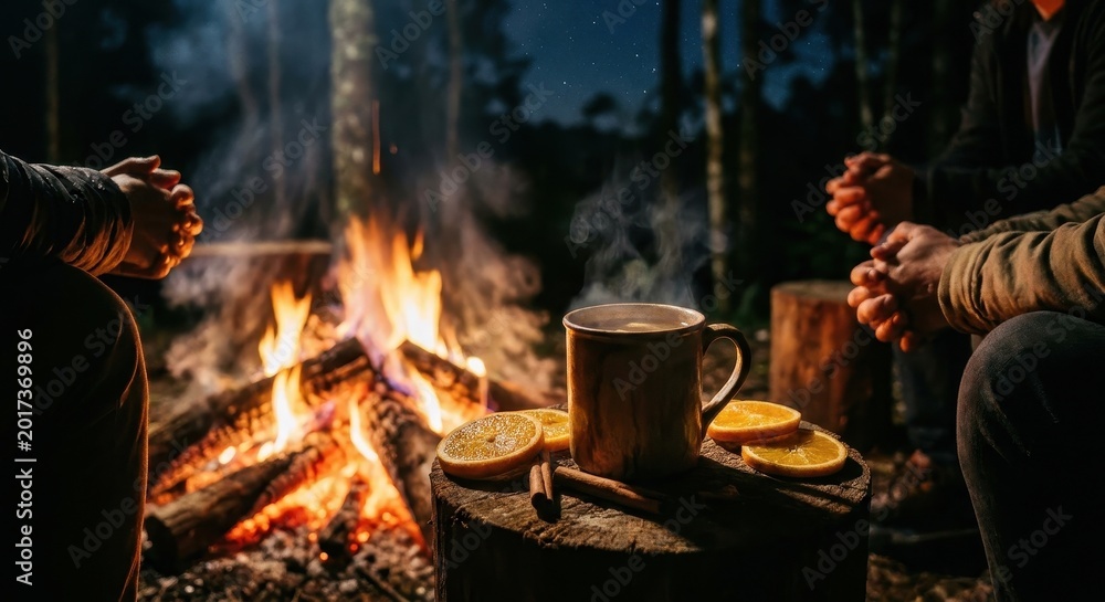 Fototapeta premium Campfire Gathering