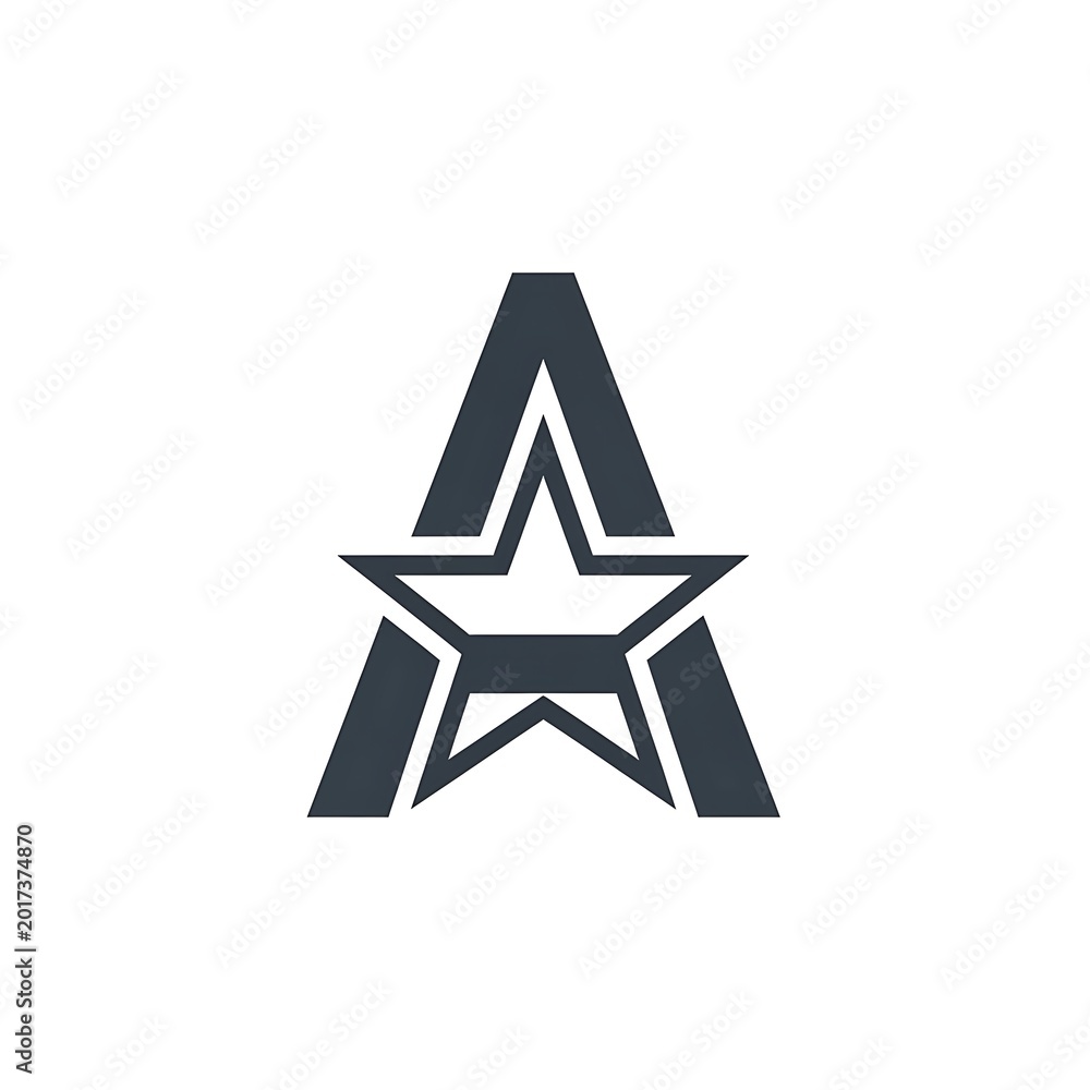 Fototapeta premium Star Letter A Logo Design.