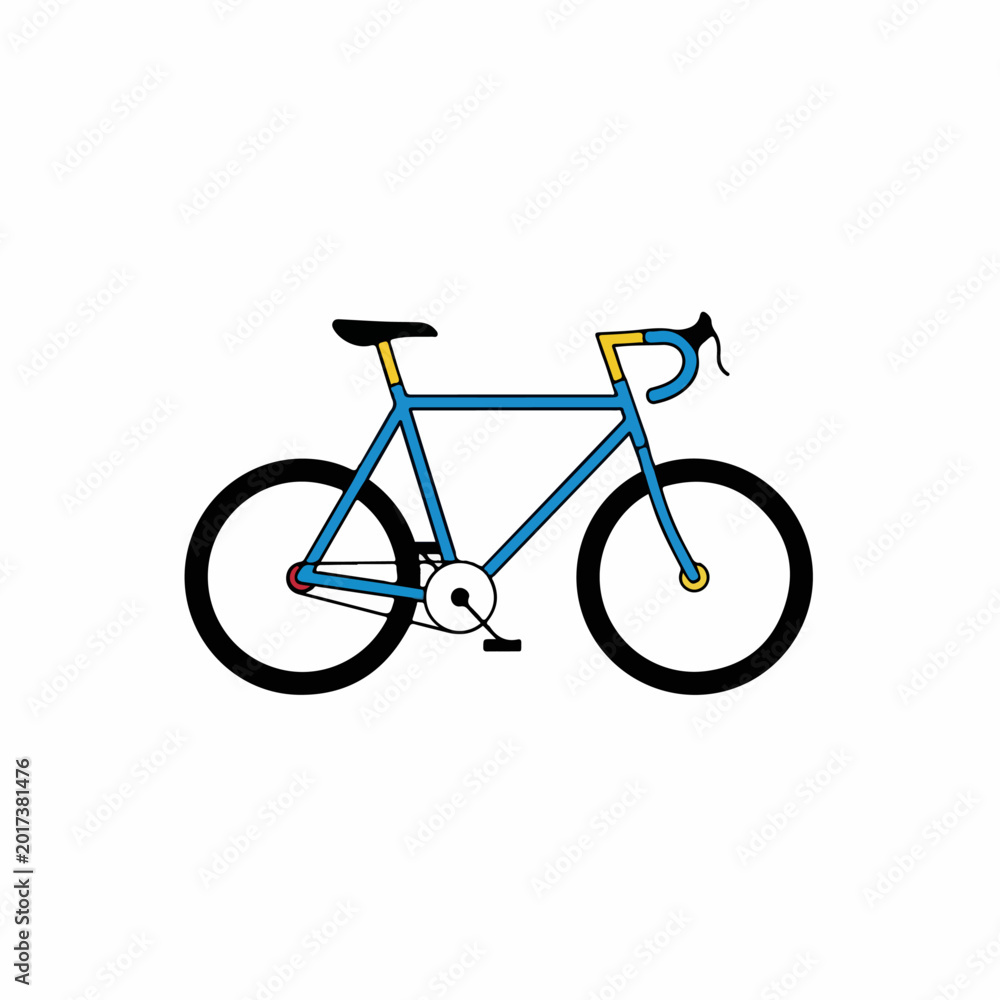 Obraz premium Unique racing bike cartoon vector