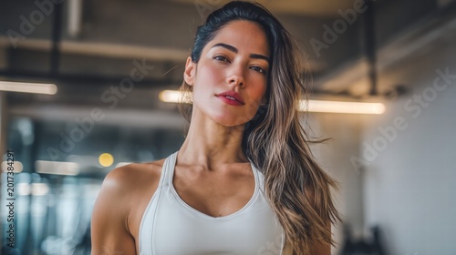 This striking portrait of a woman shows off her radiant beauty and healthy lifestyle. Free Download This striking portrait of a woman shows off her radiant beauty and healthy lifestyle. - GFXLoad