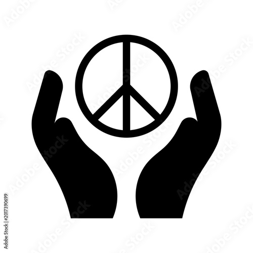 Schilderij op canvas Peace symbol icon