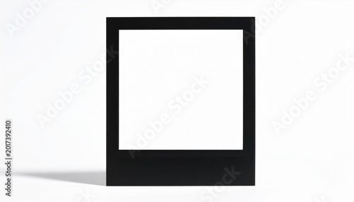 Modern black square frame mockup isolated on a clean white background. Perfect for artwork, posters, branding, photography, certificates, and interior design presentations.