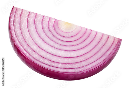 red onion slice isolated on transparent background