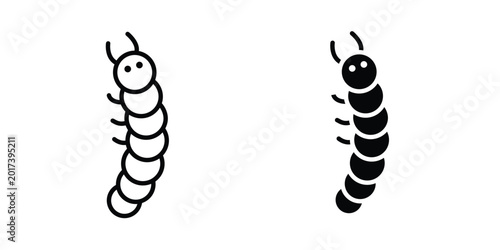Cuadro en lienzo Grub icon design illustrator set. Icons in line and clipart