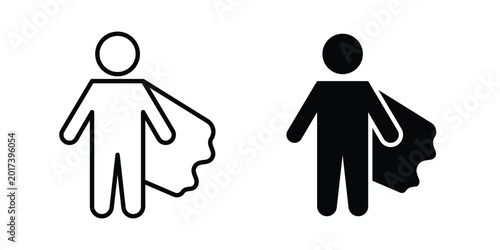 Photos Hero icon design illustrator set. Icons in line and clipart