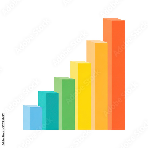 Free Download Geometric color staircase blocks isolated on a transparent background - GFXLoad