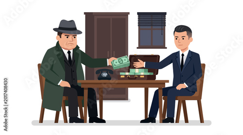 Фотография Money exchange, corruption, illicit deal