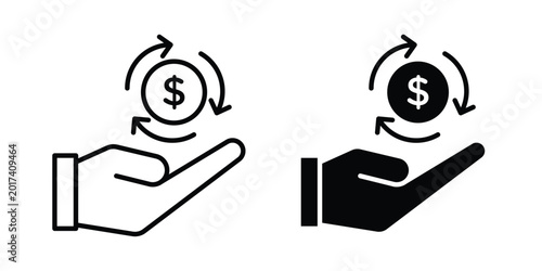 Quadro su tela Return on Investment icon design illustrator set