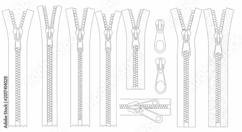 Photos Zipper Collection: Open, Closed, and Detail Views