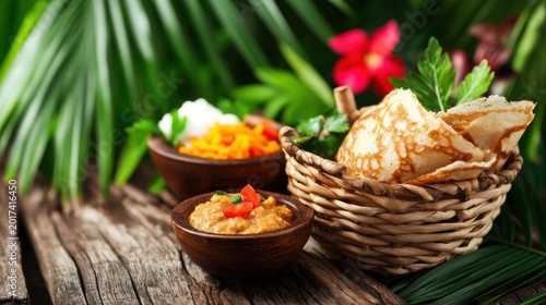 Delicious Caribbean Cuisine with Curry, Plantain, and Fresh Herbs
