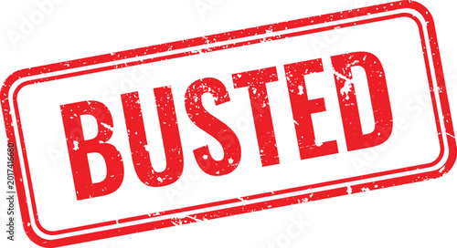 Busted Line Border Law Red Stamp Vector Flat Graphic Icon