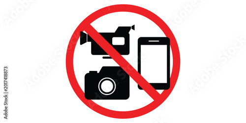 Tableau sur toile prohibition of taking photos, filming and using the phone