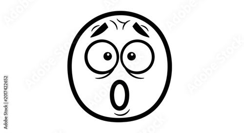 Quadro su tela Surprised Face Emoji Reaction Icon.